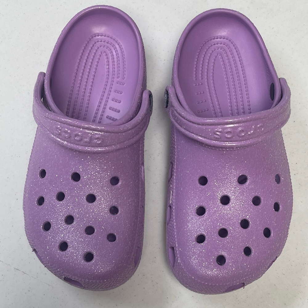 Crocs Purple glitter women’s size 9